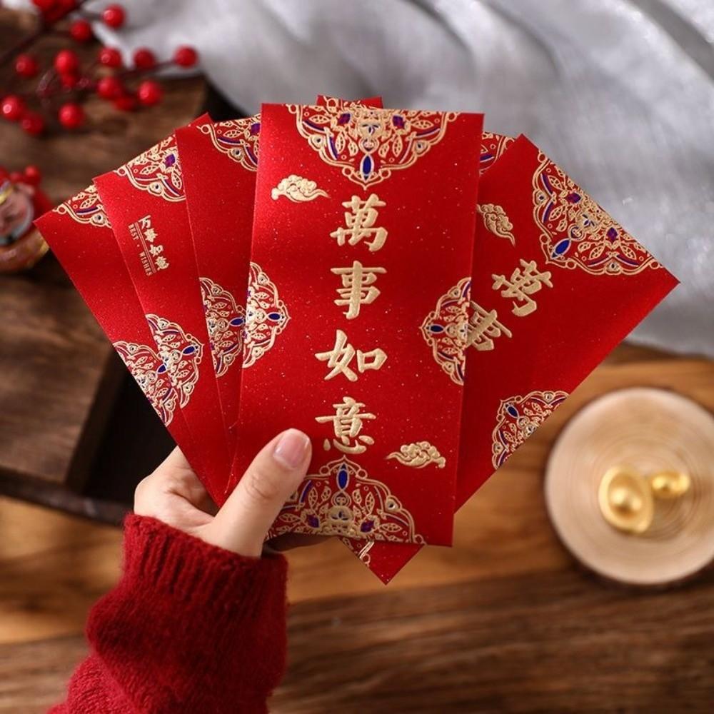 Creative Chinese Style Red Envelopes Thickened Traditional Hongbao Big Money Pockets New Year Celebration