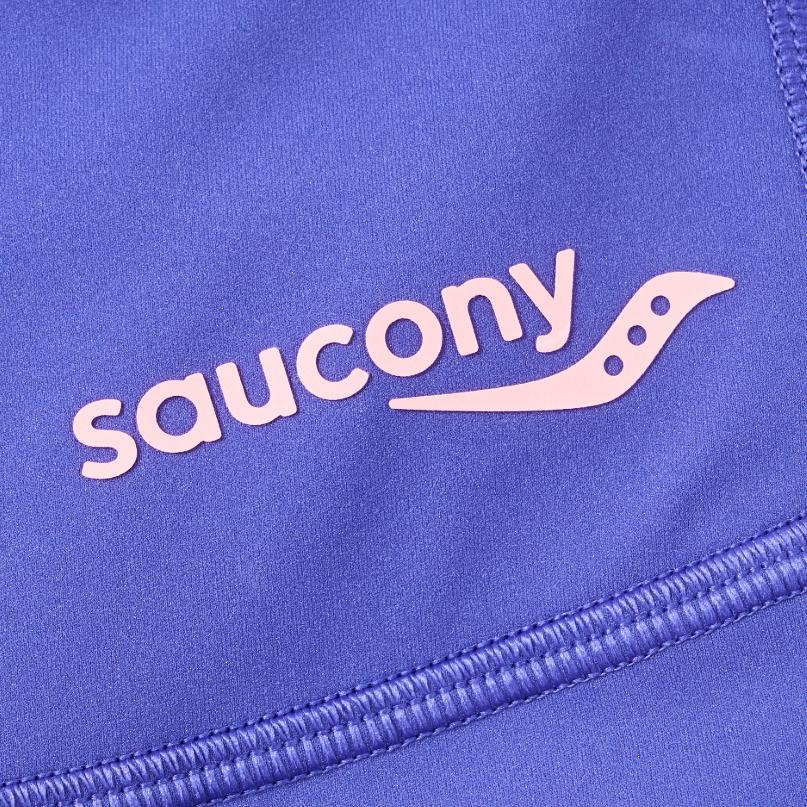SAUCONY Solid High-Waisted Sports Shorts Women Shorts Border-Blue SC1230131A-BL08