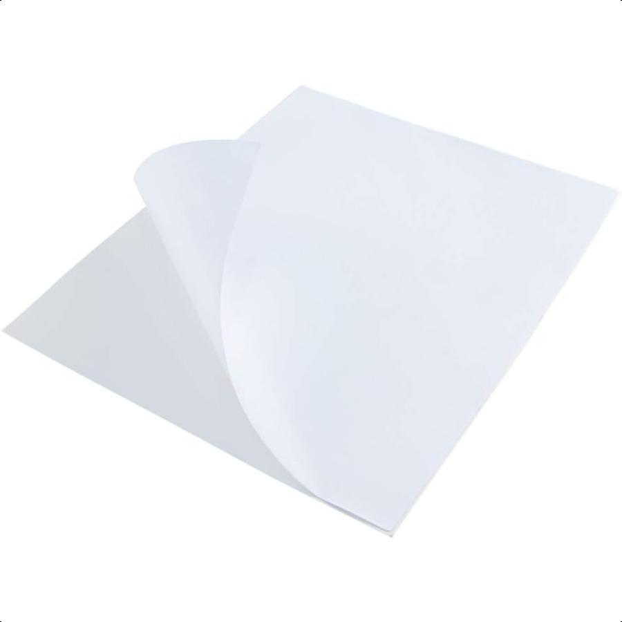 8.5" X 11" Printable White Sticker Paper Full Sheet Label Matte for Laser and Inkjet Printers 100 Sheets