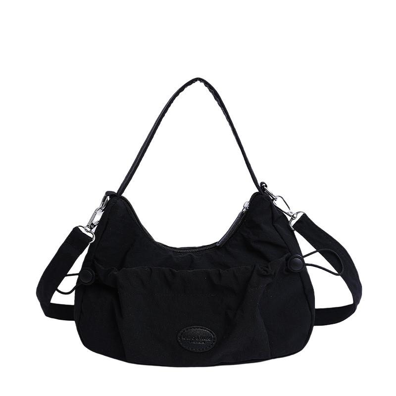 Fashion Nylon Single Shoulder Bag For Women With Zipper Closure And Mobile Pocket