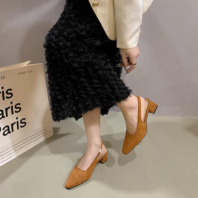 

Fashion Woman Pumps Solid Slingback Sandals Female Office Women s High Women s High Heel Sandals Zapatos Heels Sexy Shallow Closed Toe 40 хаки