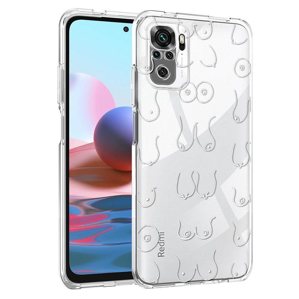 

Прозрачный чехол для Xiaomi Redmi Note 9s 9 9t 10 8 8t 7 Pro Max, силиконовый чехол 9c 9i 7a k40 9a, прозрачный чехол Boobs Sketch BW Redmi K40