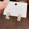 Light Luxury High-end Sense C-type Pearl Small Ear Ring Style Niche Temperament Earrings Versatile Commuter Earrings