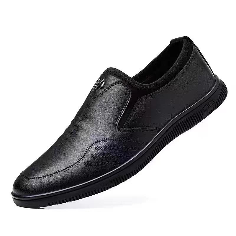 Popular Leather Shoes Men's Classic Casual Leather Shoes Business Foot Cover Comfortable One-pedal Single Shoes Fashion Shoes Men
