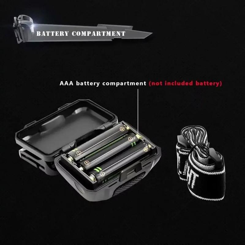 3W Powerfull Mini Headlamp White Red Light LED Headlight 4-Mode Waterproof Head Torch Camping Hunting Flashlight AAA Battery