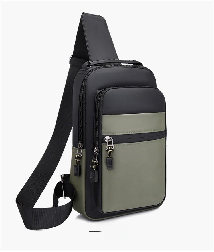 Mens Slim Shoulder Bag With Waterproof Nylon For Casual Day Trips And Urban Outings