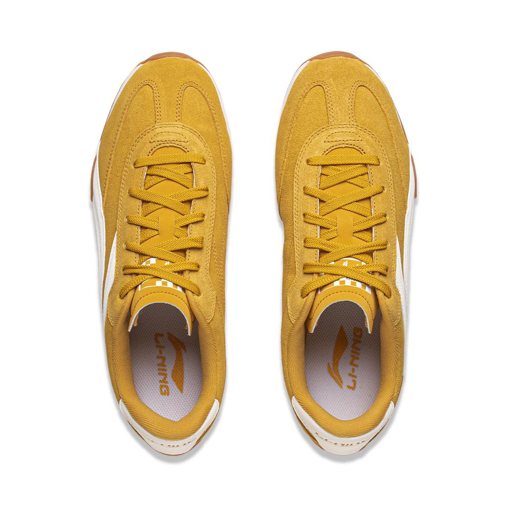 Li Ning Film TURBO Slip Resistant, Abrasion Resistant, Lightweight Low top Casual Shoes Men's Yellow White AGLV127-4