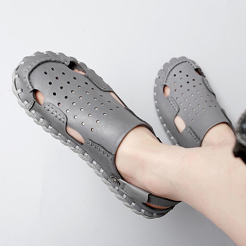 Летние роскошные брендовые кожаные сандалии — фото 5