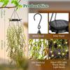 Outdoor Garden Artificial Plants Solar Hanging Lights 2 Pack LED Fairy Lights Waterproof Solar Lights Porch Outdoor Wedding