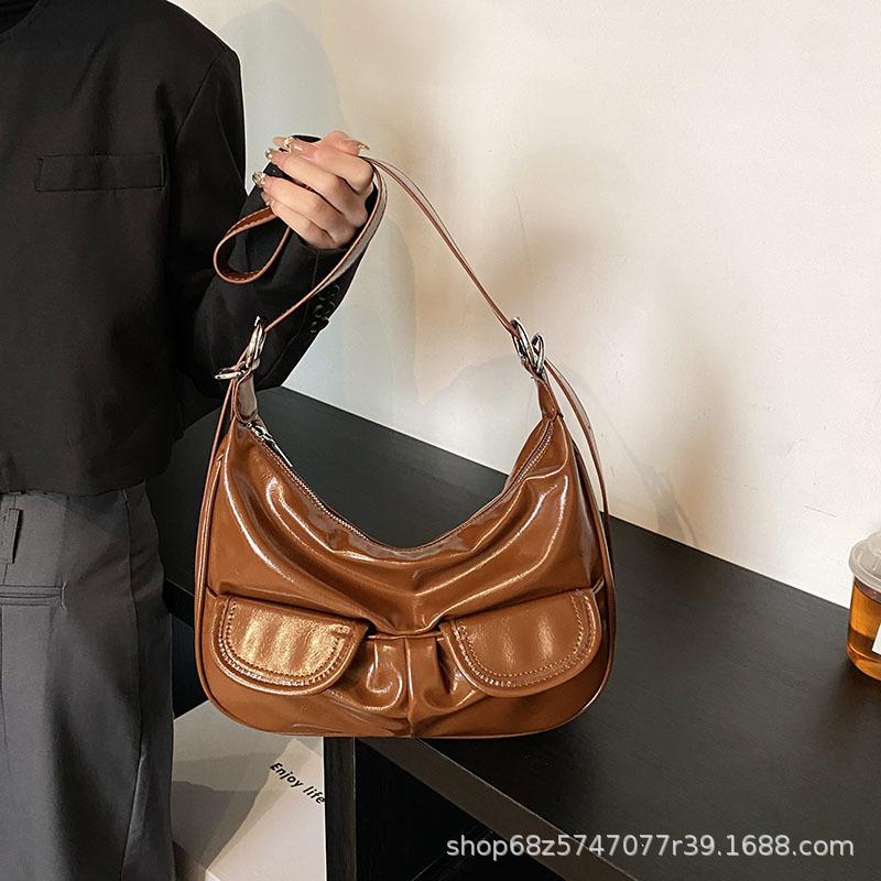 2025 new bag women's niche design Sen Meng women's bag autumn and winter retro feeling foreign tote bag shoulder messenger bag