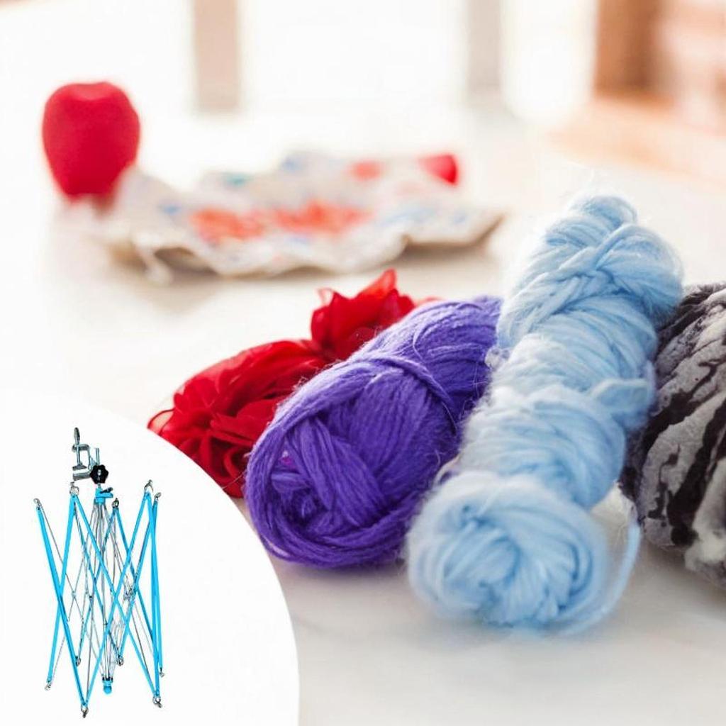 Folding Yarn Ball Winder Metal Wool String Holder Knitting Machine Accessory for Crochet Knitting Enthusiast Gift