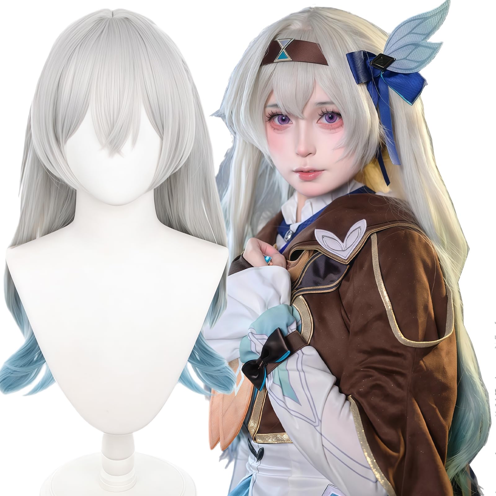 Nou-satsu Collapse Star Rail Hotaru Wig Hotaru Cosplay Wig Hotaru Collapse Star Rail Cosplay Wig Heat Resistant Wig Costume Accessory