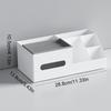 Desktop Tissue Holder Storage Box Multi-Functional Cosmetic Storage Organizer Tissue Dispenser for Living Room Bedroom Office