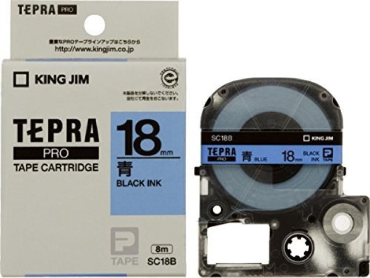 King Jim PRO Tape Cartridge with Color 00020209 of Labels, SC18B, (Pack 3)