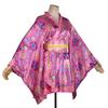 Kimono Costume Sakura Floral Geisha Yukata Long Robe Fancy Dress Asian Japanese Yukata Nightgown Obi Belt Outfit [HONGFU] Women's (M, S21-Light Pink)