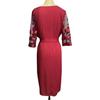 Great Solid Color All Match Mesh Patchwork Sheath Dress Lady