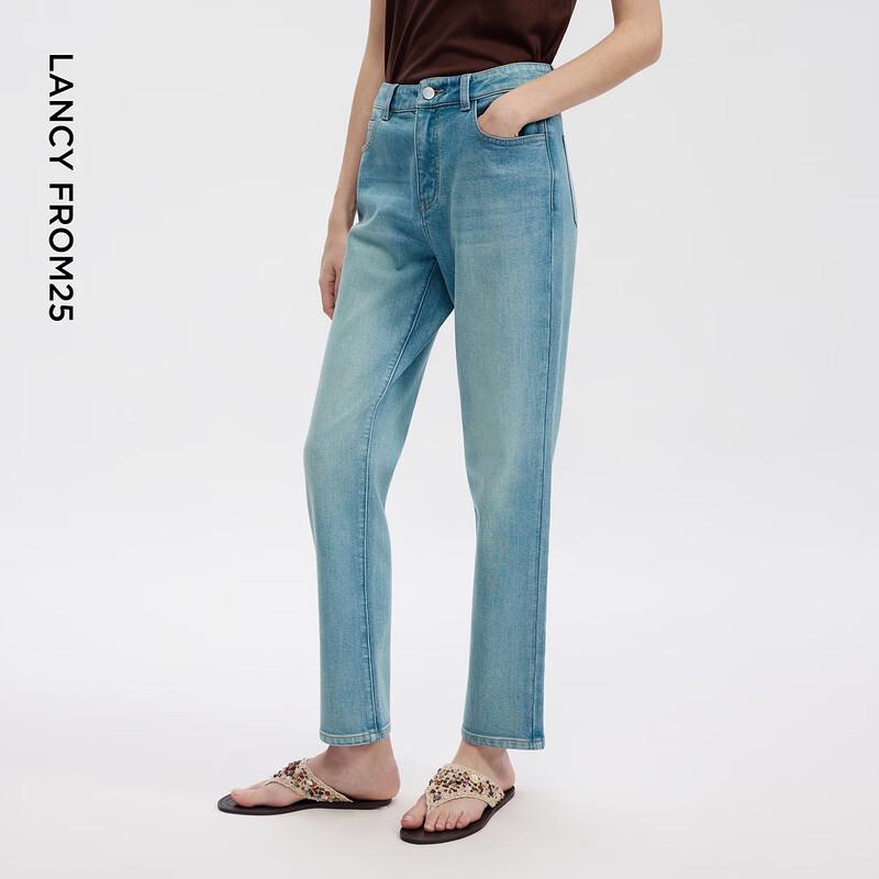 Langzi 25 Women's High-Waist Straight-Leg Cropped Jeans