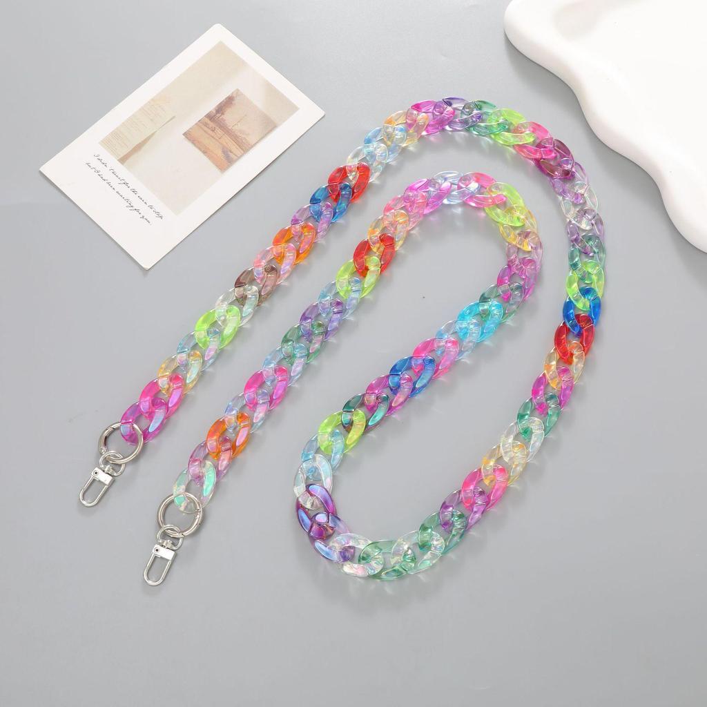 Yilian Schmuck Acryl Geflochtene Umhänge-Handy- und Taschenkette