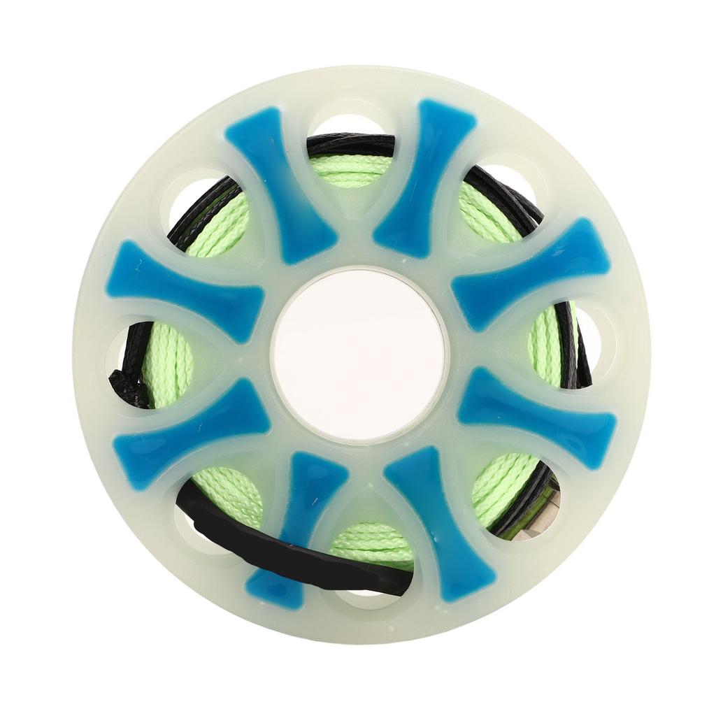 Finger Reel Diving Spool 30m Polyester Fiber Night Reflective Flat Line Lightweight Durable Diving Finger Reel with
