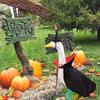 Halloween Witch Costume Set For Lawn Geese Halloween Vampire Lawn Goose Costume Halloween Party Ornaments Garden Decor