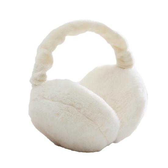 

Warm Keeping Skin-friendly Earmuff Faux Rabbit Fur Rotating Adjustable Ear Cover for Winter бежевый