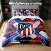 Set Biancheria da Letto Design Atletico Madrid 1 Copripiumino + 2 Federe Morbido Traspirante Biancheria da Letto per la Casa