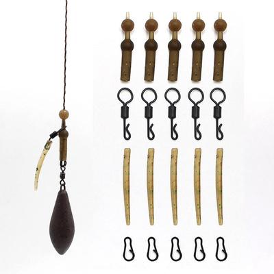20PCS Helicopter Rig Components Kits Chod Beads Swivels Sleeves Zig Rig Ronnie Hair Rig Carp Feeder Tackle Accessories