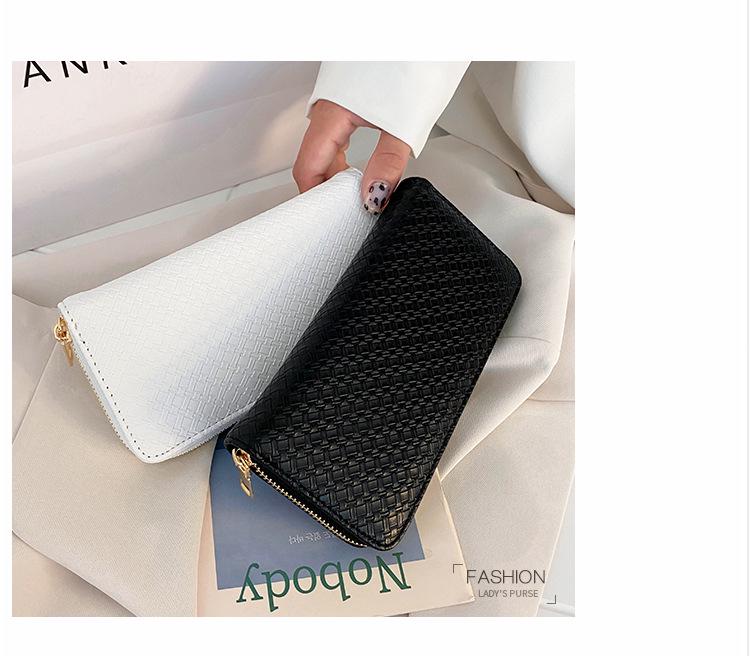2025 Korean Style Women's Medium-Long PU Embossed Wallet with Multi-Card Slots and Coin Purse