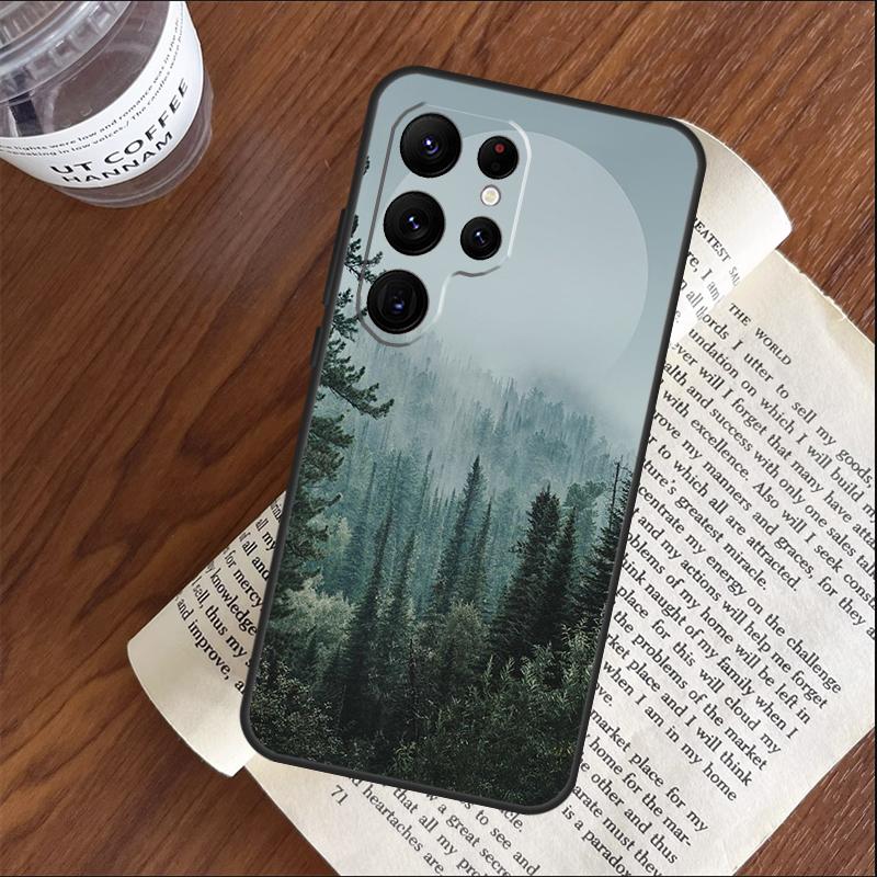 Beautiful Mountain Forest Nature Case For Samsung Galaxy S25 S24 S23 S22 S21 Ultra S9 S10 S20 Plus S24 FE Funda Cover Shell