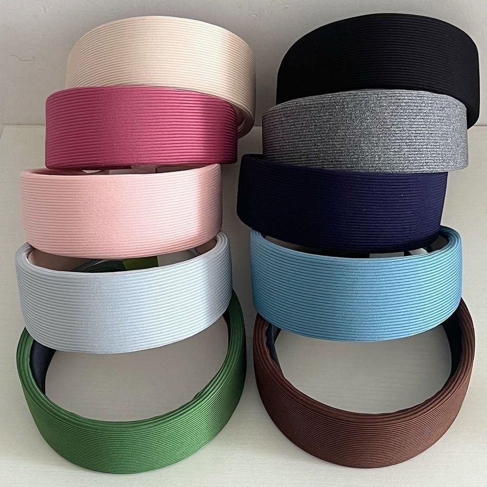 New Candy Color Extra Wide Headbands Fabric Covered Non-slip Hairbands Thick Head Hoop Women Girls