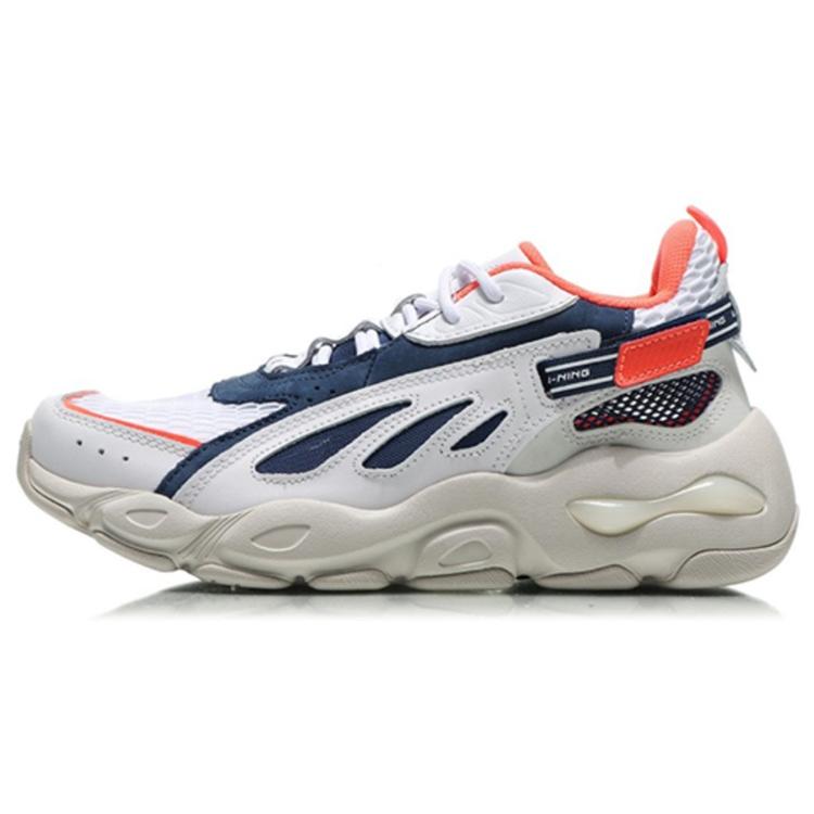 New LiNing Butterfly Lite Butterfly Non Slip Lightweight Low Top Chunky Sneakers Men's White