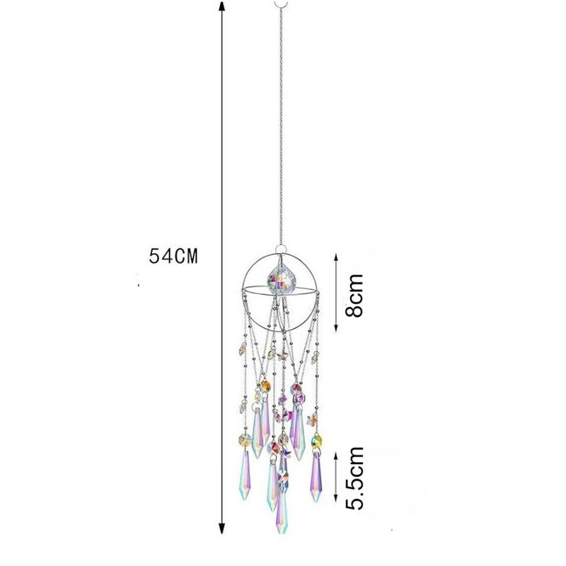 

Crystal Wind Chimes Aesthetic Wind Chime Minimalist Interior Hanging Decor Modern Girl Bedroom Hanging Decors Home Decorations