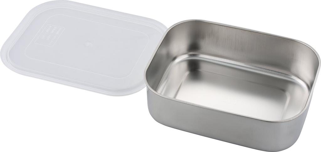 Wahei Freiz Ajido Large Storage Stainless Made in Container, 1.1L, Square, Steel, Japan, AD-739