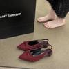 Niche Design Sense Pointed Sandals Women's Summer New Wear Fashion Bag Head Thin Heel Shallow Mouth Women's Shoes Tide