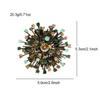 New 2 Colors Choose Rhinestone Vintage Flower Brooches For Women Coat Elegant High Quality Jewelry Autumn Pins