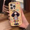 Curly hair girl applies to iphone17promax mobile phone case cute apple 15 anti-drop 14 pro girl 13/16