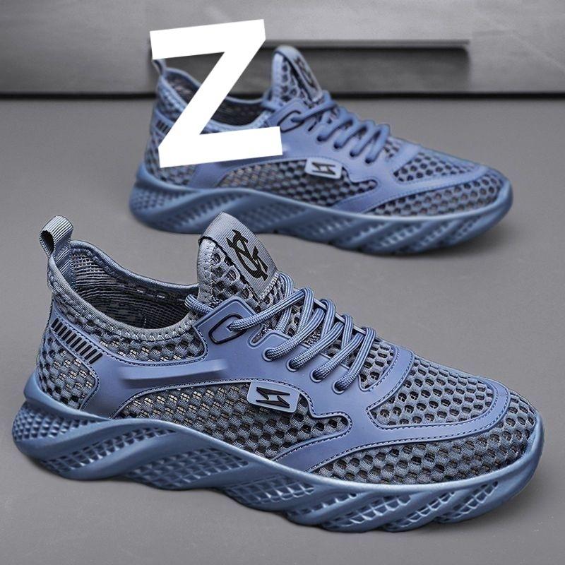 

Summer men s shoes new hollow mesh breathable casual running sports non-slip deodorant tide shoes 44