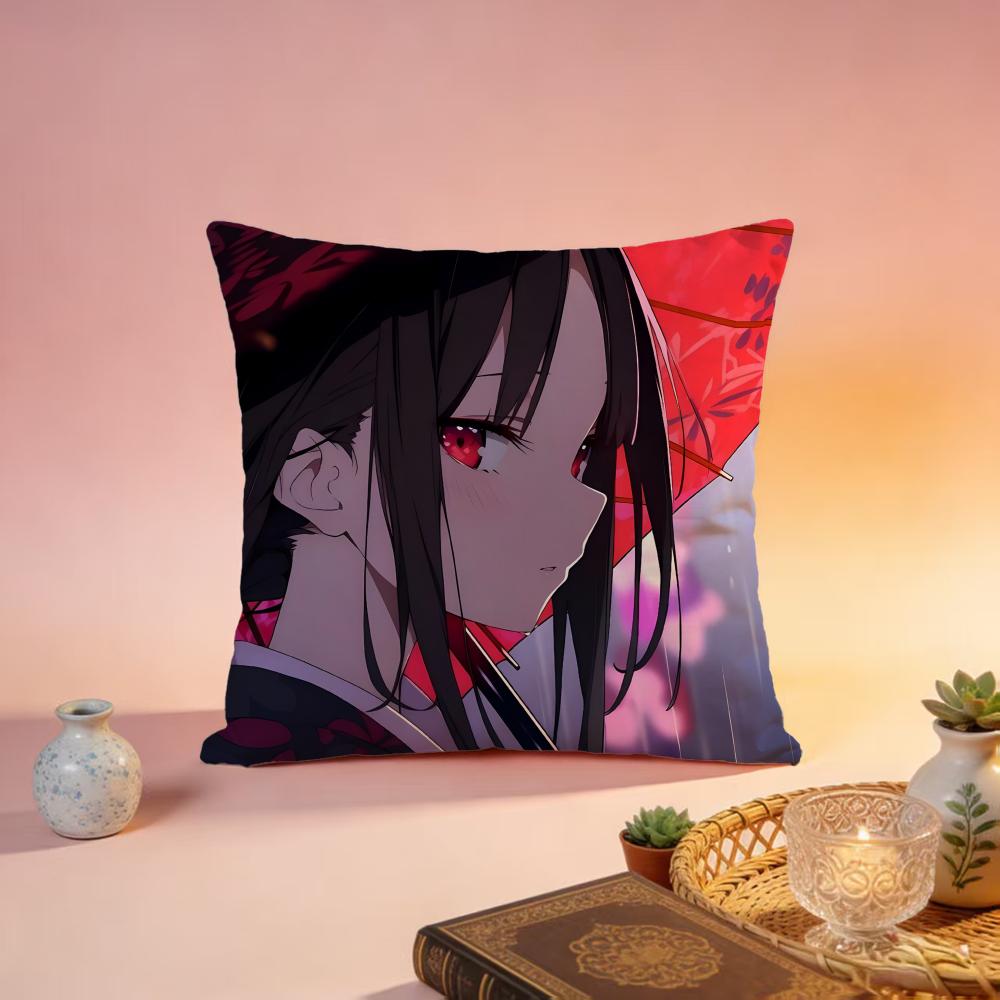 Fashion KKaguyasama Love Is Wared Cushion Cover Premium SkinFriendly Pillow Case MultiPurpose for Home Office Travel