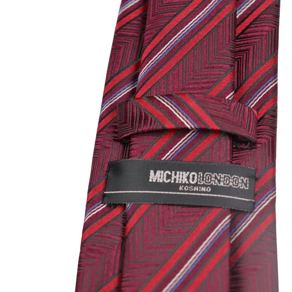 [Michiko London] Gift Boxed Freshers' Recruitment Tie, Brand Silk, Perfect for Gifts, Stylish, Ideal for Suits and Jackets, Men's (MKCP-33-D Wine)