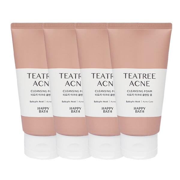 HAPPY BATH Tea Tree Cleansing Foam 150g x4