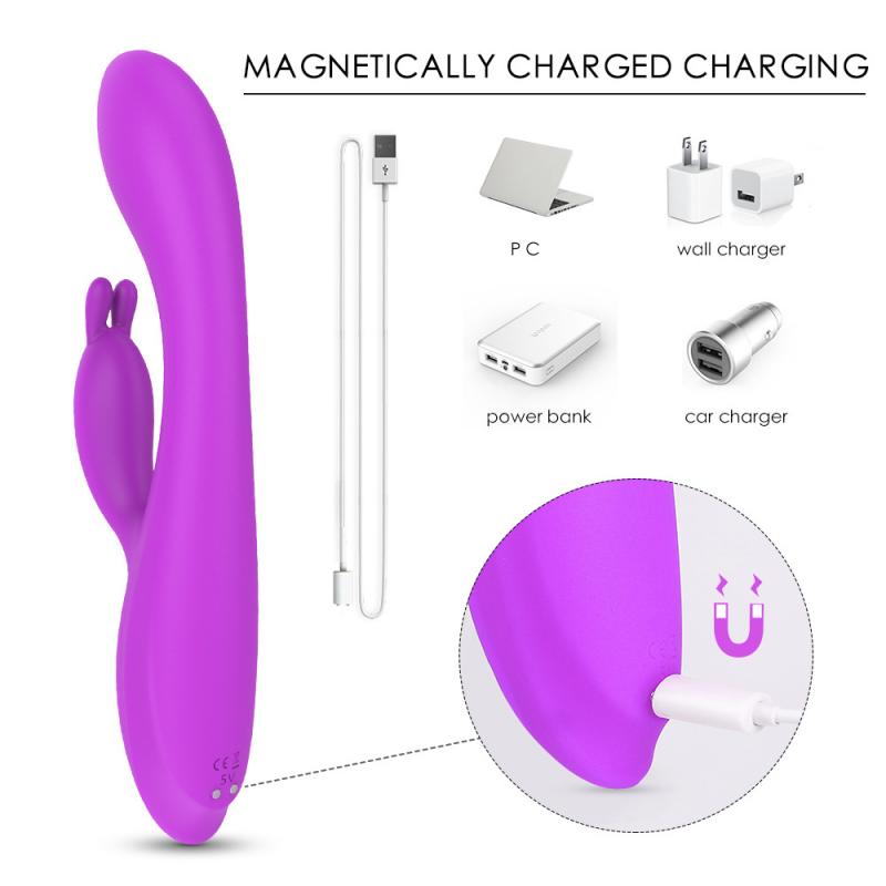 G Spot Couple Vibrator with Heating Function Clitoris G-spot Stimulation Waterproof Dildo with Vibrations Dual Motor Stimulator for Women Couple Fun