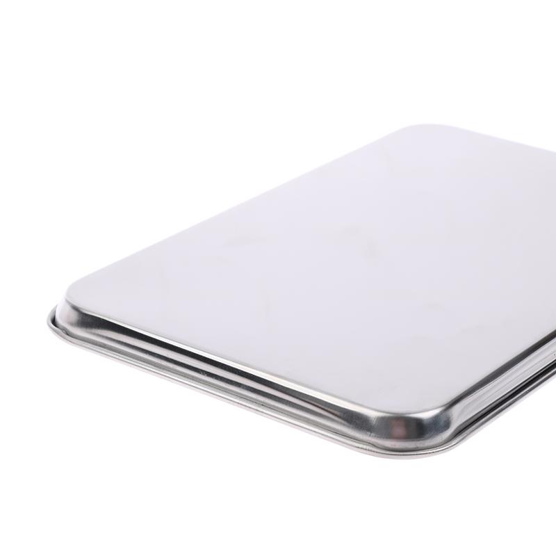 Stainless Steel Tray Rectangle Plate Kitchen Medical Organizer Baking Plate