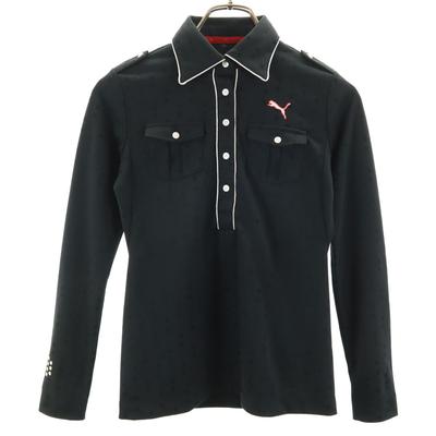 Dámske golfové polo tričko s dlhým rukávom S čierne Použité