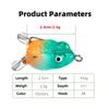 10pcs 2.5cm/2.5g Mini Double Sequin Frog Lure Thai-style Black Frog Fight