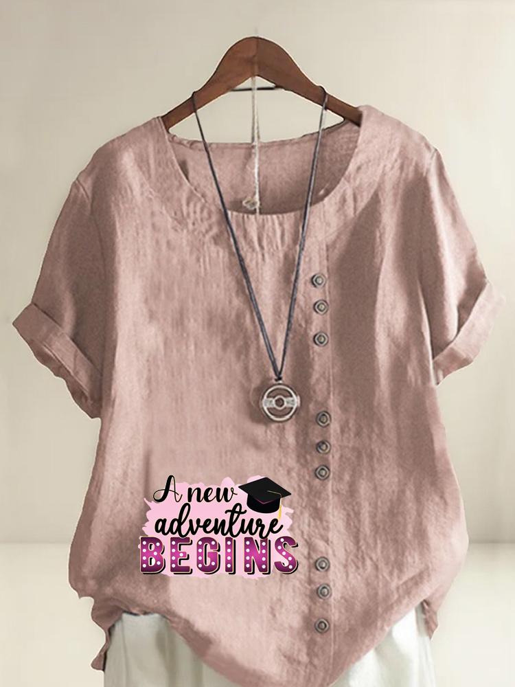 Women s Fashion Black Letters Print Shot Sleeve T-shirt Loose Cotton Shirt Casual Loose Summer Blouse Tops Plus Size S розовый