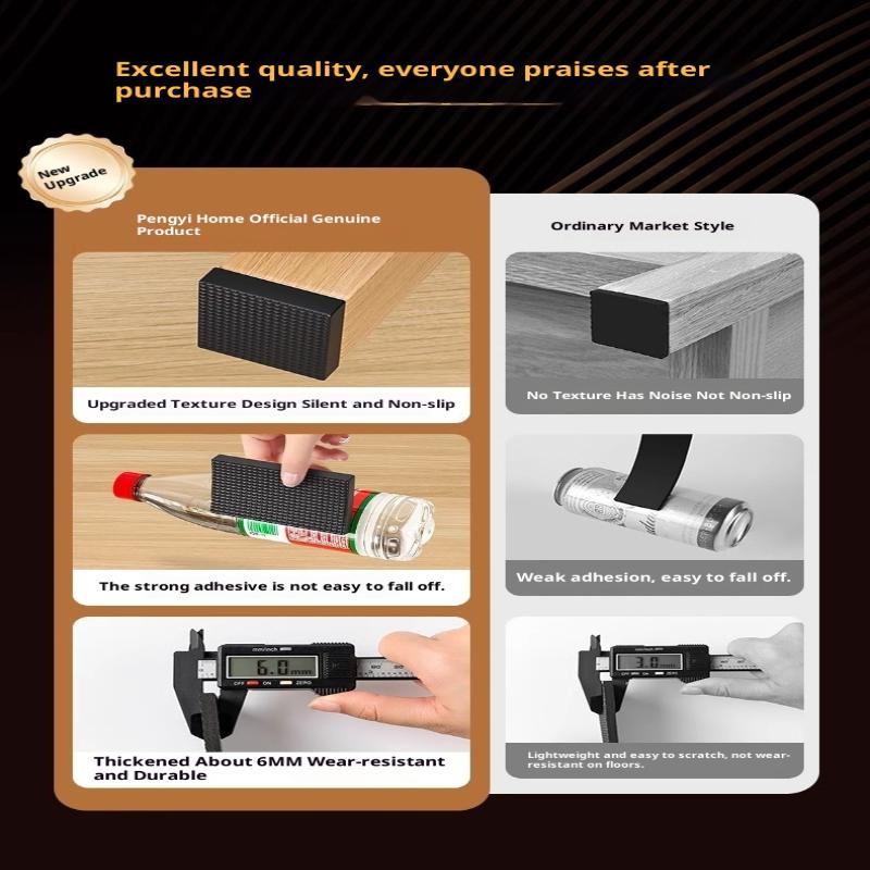 Non Slip Furniture Pads Self Adhesive Rubber Furniture Leg Protectors Heavy Duty Floor Protectors For Chairs Tables Sofas Floors