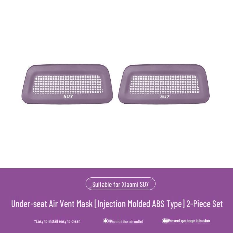 Dustproof Anti-Clog Air Vent Cover for Xiaomi SU7 Under-Seat, Rear AC Cover, Mod Decorative Accessory