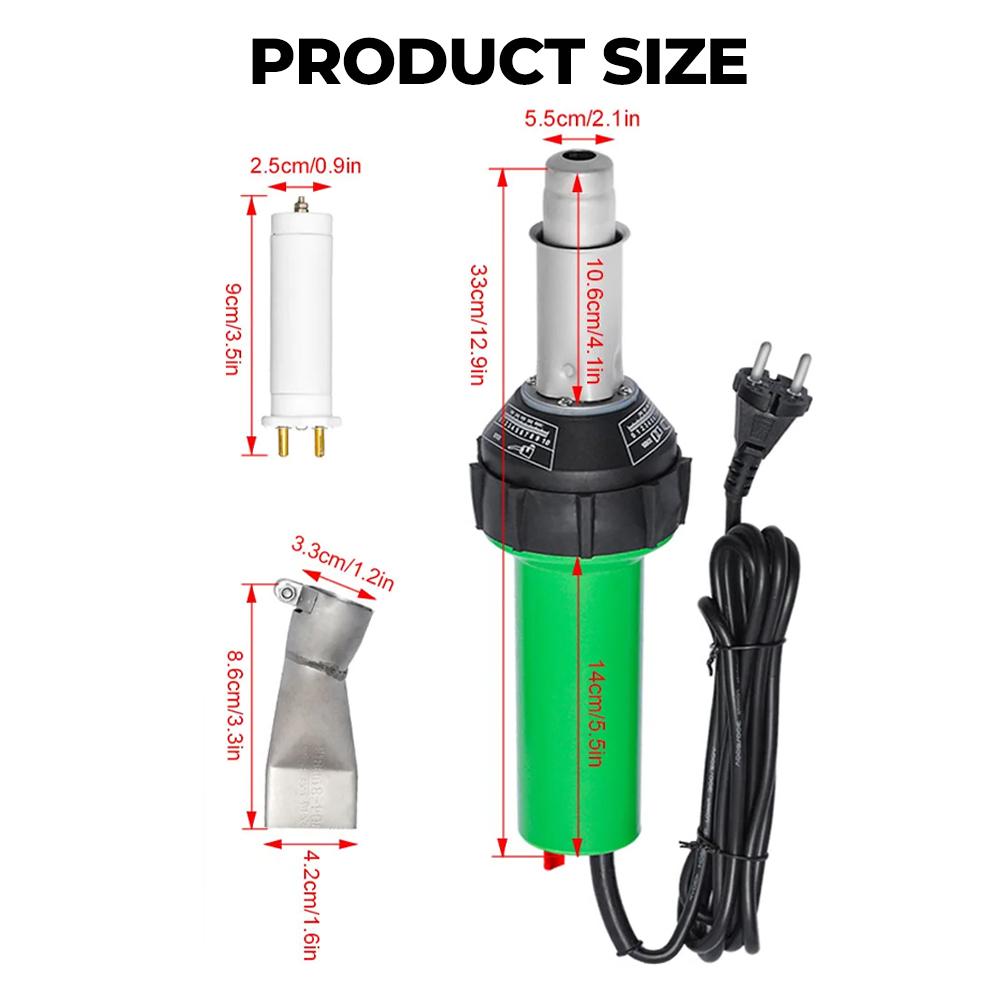 AC220V 1600W Plastic Welding Gun Machine Electric Hot Air Gun Plastic Welding Torch With Hot Protection Tube