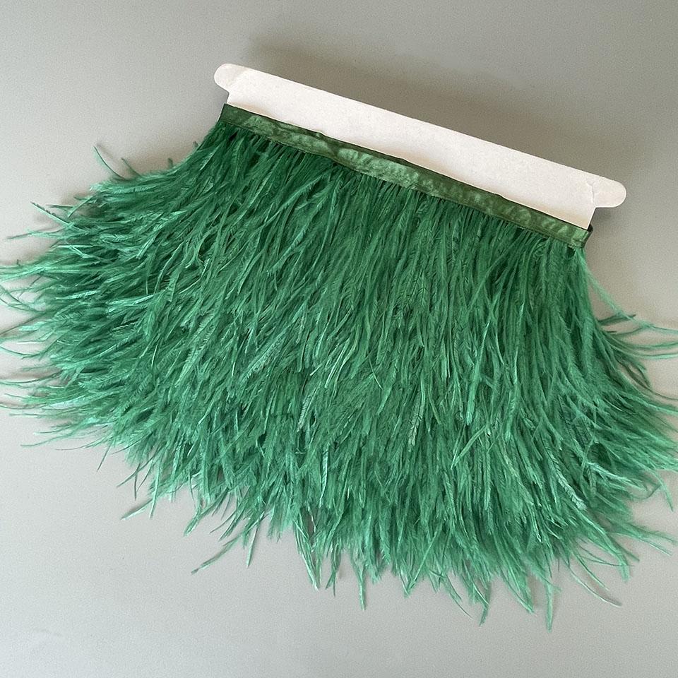 FeatherOstrich Feathers Trim 10 Meter 13-18 CM Feather Plumes Ribbon Selvage For DIY Wedding Dress Decoration Crafts Accessories