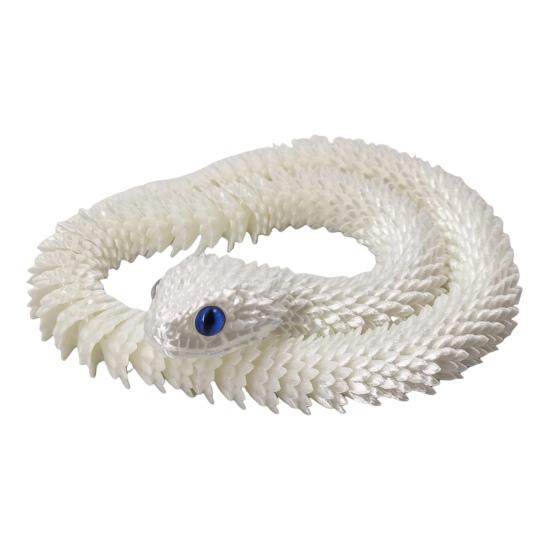 3D Baskılı Yılan Oyuncağı Eklemli Engerek Figürü Fidget Yılan Oyuncağı Koleksiyonluk Yılan Modeli Esnek Eklemlerle Ev Ofis Masası Dekoru için